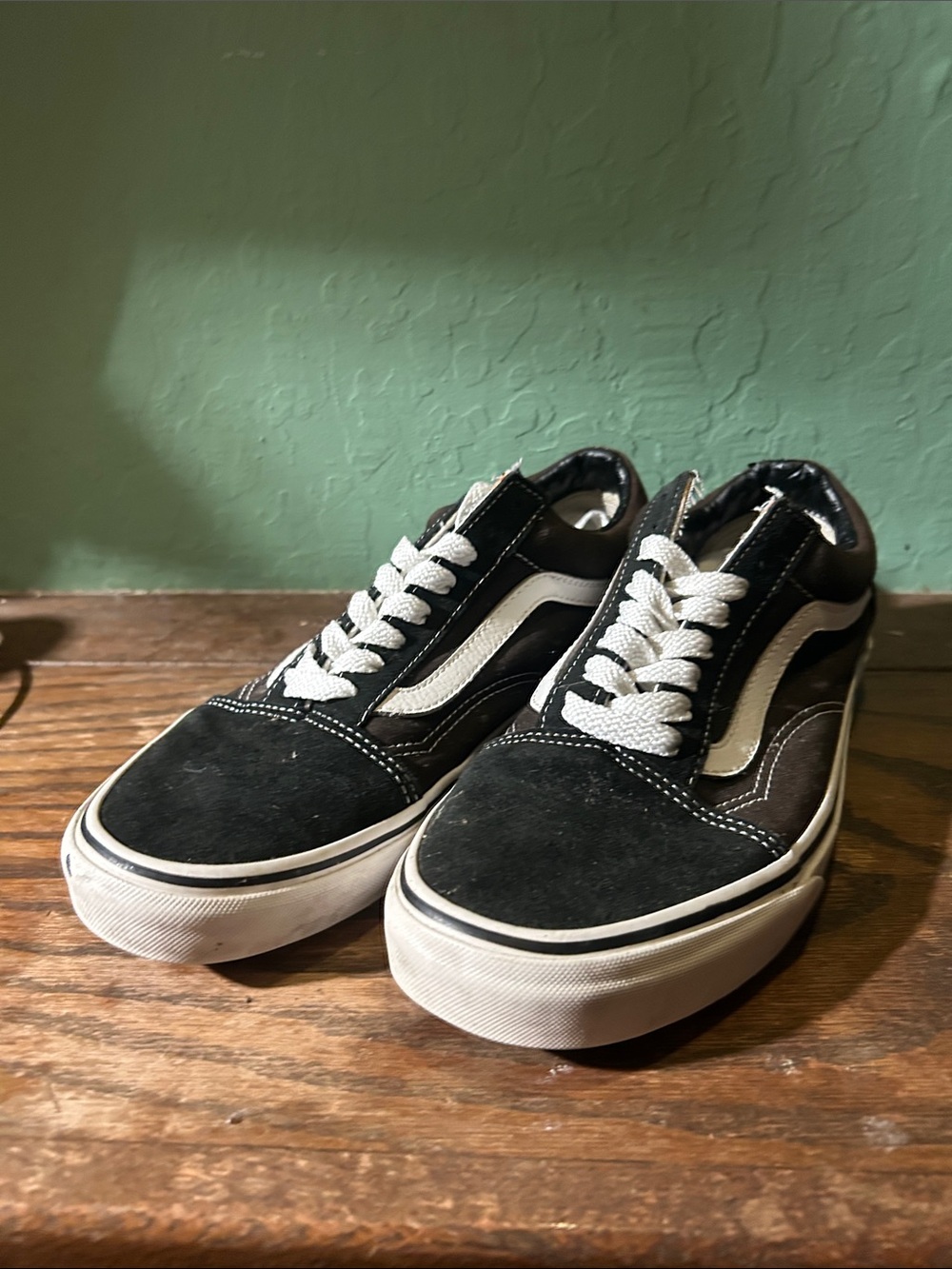 Vans Black and White Old Skool Low-Top Sneakers